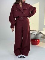 ست کت و شلوار فوتر سگک دار کد 160878 - Image 17