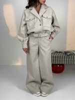 ست کت و شلوار فوتر سگک دار کد 160878 - Image 4