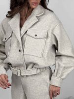 ست کت و شلوار فوتر سگک دار کد 160878 - Image 3