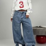 شلوار جین بگ FONT کد 102156