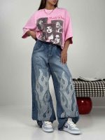 شلوار جین واید لگ FLAME کد 102154