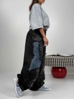 شلوار جین فول بگ رودوخت کد 102152 - Image 3