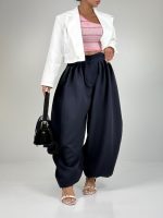 شلوار بالنی کمر پیله کد 102158 - Image 12