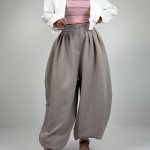 شلوار بالنی کمر پیله کد 102158