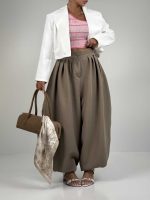 شلوار بالنی کمر پیله کد 102158 - Image 8