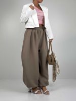 شلوار بالنی کمر پیله کد 102158 - Image 10