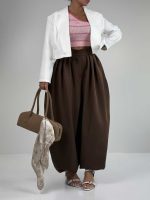 شلوار بالنی کمر پیله کد 102158 - Image 7