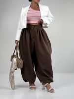 شلوار بالنی کمر پیله کد 102158 - Image 6