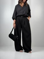 شلوار پارچه ای کمربنددار کد 102175 - Image 13