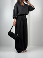 شلوار پارچه ای کمربنددار کد 102175 - Image 14