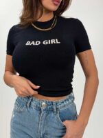 تیشرت کراپ BAD GIRL کد 180593 - Image 3