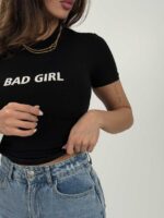 تیشرت کراپ BAD GIRL کد 180593 - Image 4