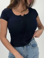 کراپ یقه خشتی کد 180592 - Image 9