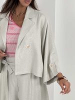 ست کت و شلوار لینن کد 160886 - Image 8