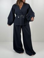 ست کت و شلوار یقه 7 کد 160890 - Image 5