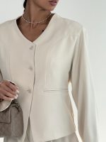 ست کت و شلوار کرپ کد 160893 - Image 8