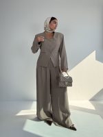 ست کت و شلوار کرپ کد 160893 - Image 9