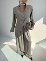 ست کت و شلوار کرپ کد 160893 - Image 11