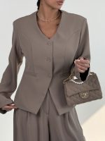 ست کت و شلوار کرپ کد 160893 - Image 12