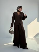 ست کت و شلوار کرپ کد 160893 - Image 14