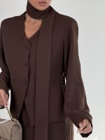 ست کت و شلوار کرپ کد 160893 - Image 17