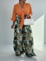 ست شومیز و شلوار هاوایی کد 160885 - Image 2