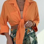 ست شومیز و شلوار هاوایی کد 160885