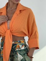 ست شومیز و شلوار هاوایی کد 160885 - Image 4