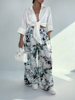 ست شومیز و شلوار هاوایی کد 160885 - Image 14