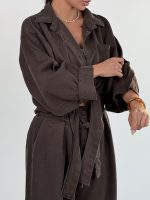 ست شومیز شلوار جلو گره کد 160884 - Image 8