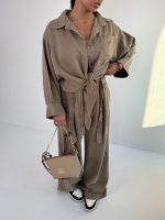 ست شومیز شلوار جلو گره کد 160884 - Image 3