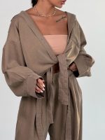 ست شومیز شلوار جلو گره کد 160884