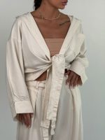 ست شومیز شلوار جلو گره کد 160884 - Image 12