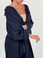 ست شومیز شلوار جلو گره کد 160884 - Image 16