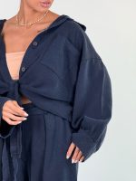 ست شومیز شلوار جلو گره کد 160884 - Image 17