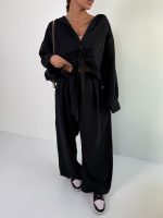 ست شومیز شلوار جلو گره کد 160884 - Image 19