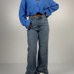 شلوار جین نیم بگ کد کد 102184