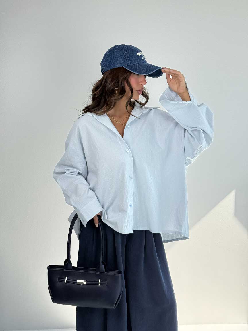 IMG_1954 شومیز لینن پشت چاک کد 220631 - Image 1