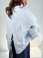 شومیز لینن پشت چاک کد 220631 - Image 2