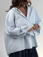 شومیز لینن پشت چاک کد 220631 - Image 5