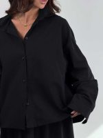 شومیز لینن پشت چاک کد 220631 - Image 38