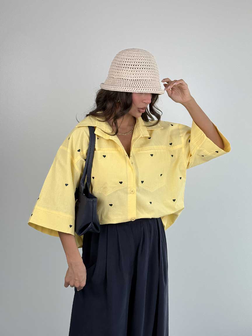 IMG_2070 شومیز لینن HEART کد 220629 - Image 1