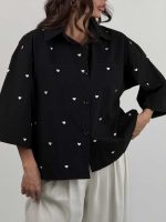 شومیز لینن HEART کد 220629 - Image 23