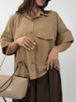 شومیز طرح جیب کد 220630 - Image 3