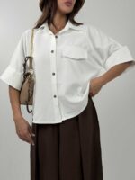 شومیز طرح جیب کد 220630 - Image 21