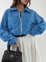 شومیز راه راه MIU MIU کد 220643 - Image 3