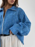 شومیز راه راه MIU MIU کد 220643 - Image 4