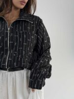 شومیز راه راه MIU MIU کد 220643 - Image 15
