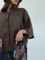 شومیز حریر آستین پاکتی کد 220638 - Image 26