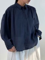 شومیز حریر چند دکمه کد 220639 - Image 8